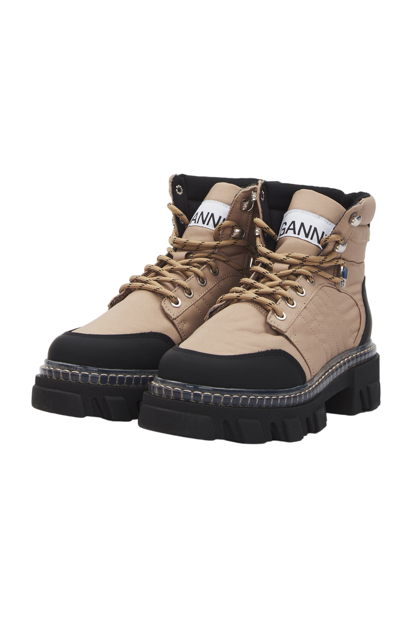 Ganni Schnürstiefeletten Size 36 Beige