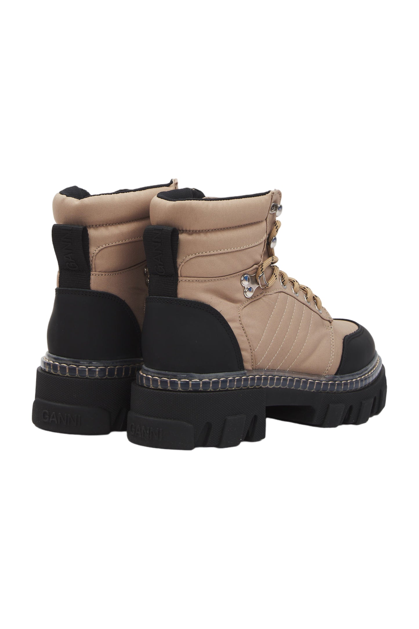 Ganni Schnürstiefeletten Size 36 Beige