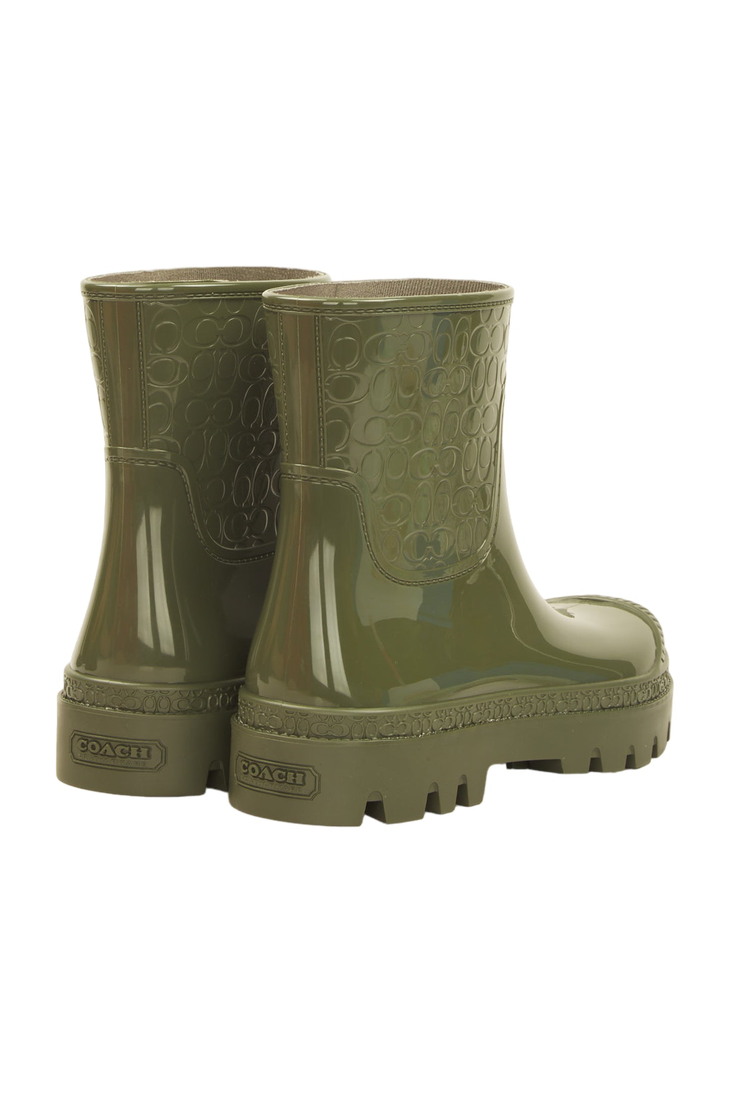 Coach Millie Rain Bootie Gummistiefel Size 37 Grün