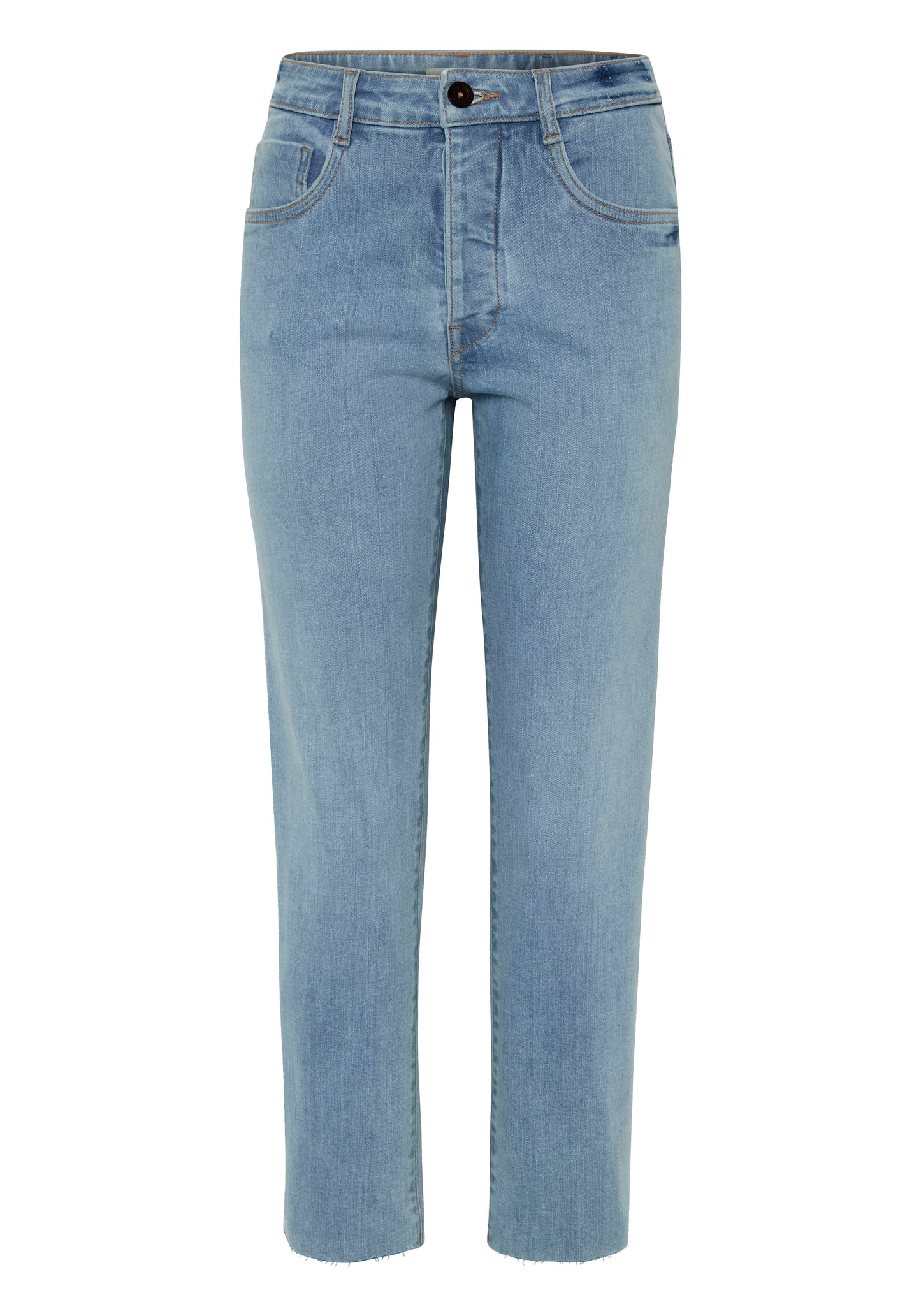Detto Fatto Woman High Waist Cropped Straight Women, Jeans, Comfort Fit 40 Light Blue
