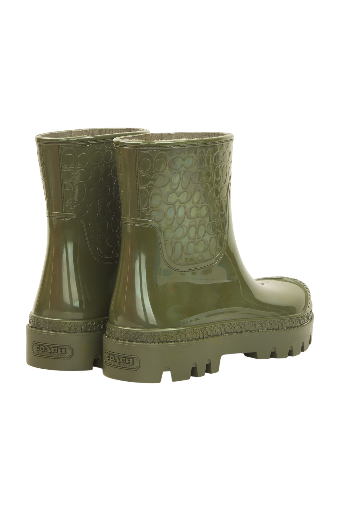 Coach Millie Rain Bootie Gummistiefel Size 39.5 Grün