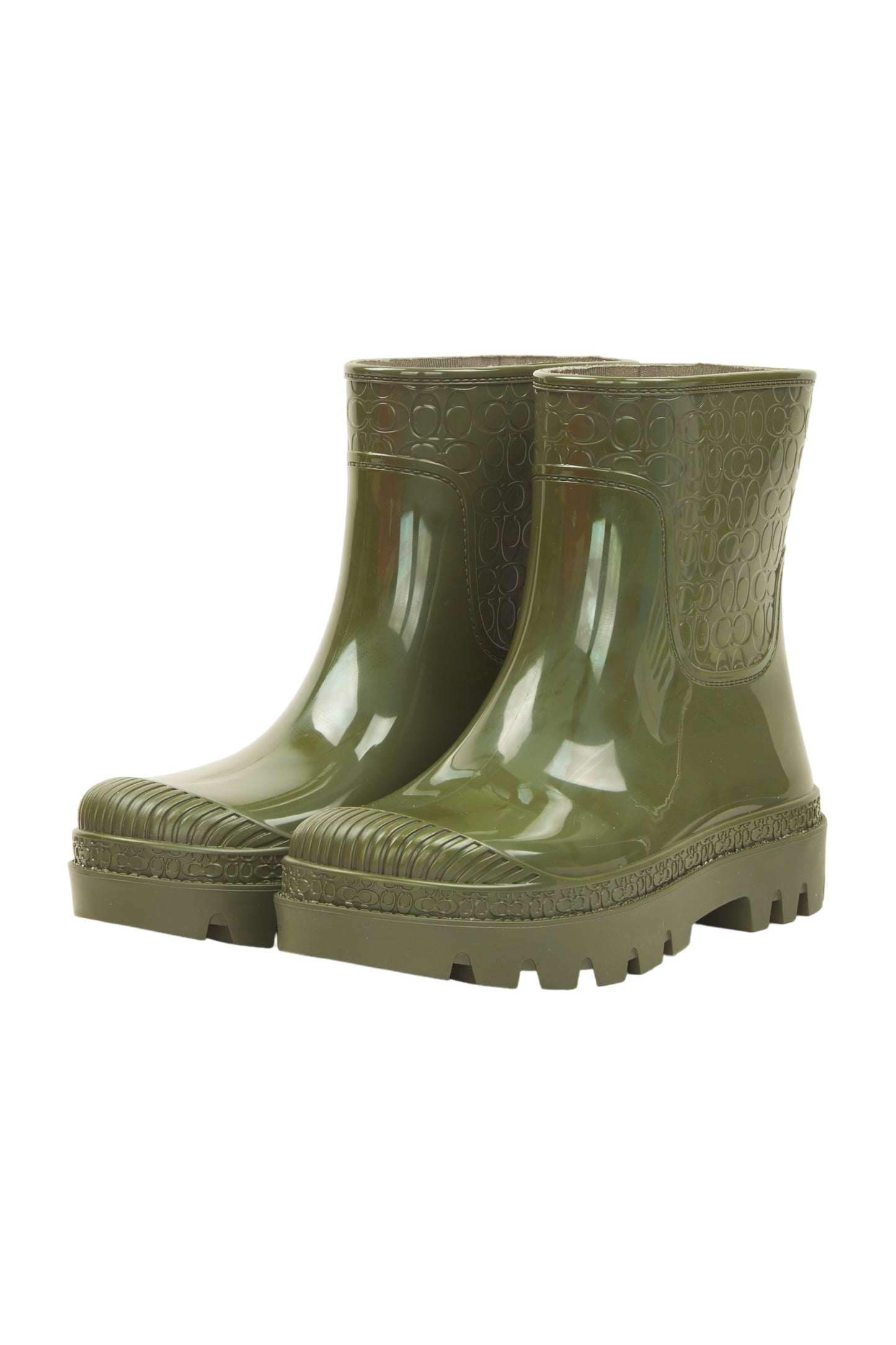 Coach Millie Rain Bootie Gummistiefel Size 39.5 Grün