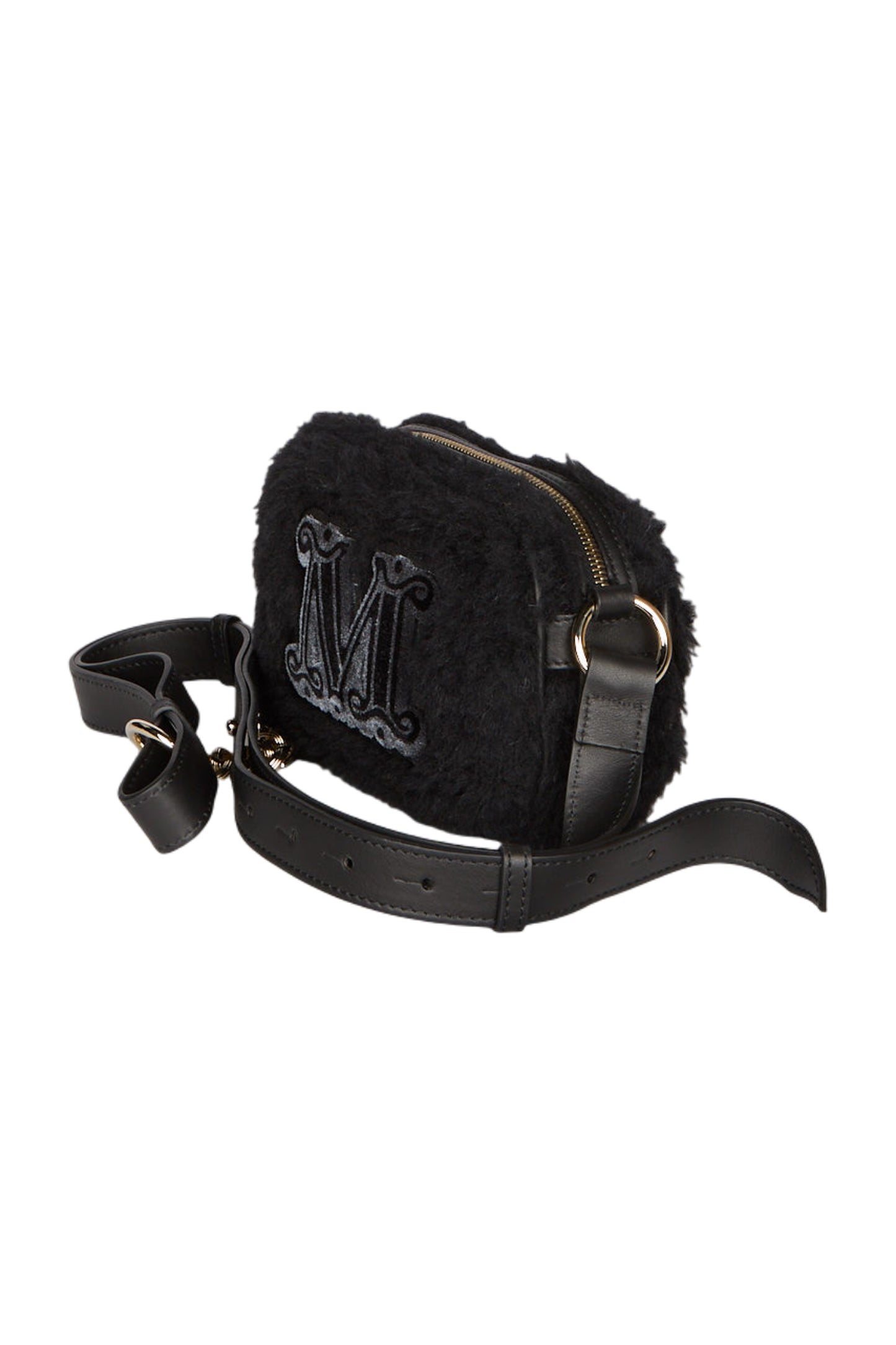 Max Mara Pasticcino Teddy Fur Umhängetasche Schwarz