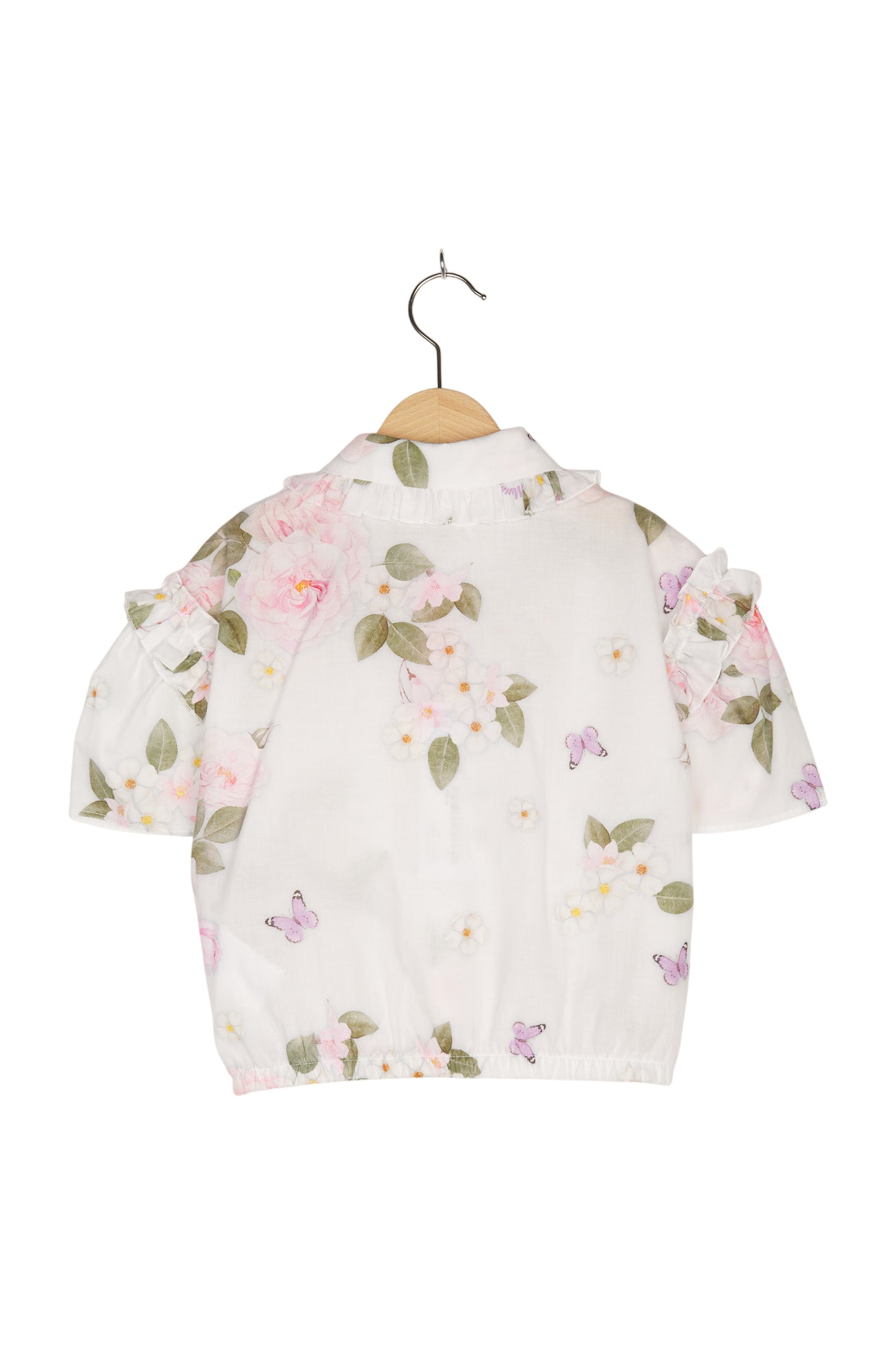 MonnaLisa Bluse Floral Print Applikation
