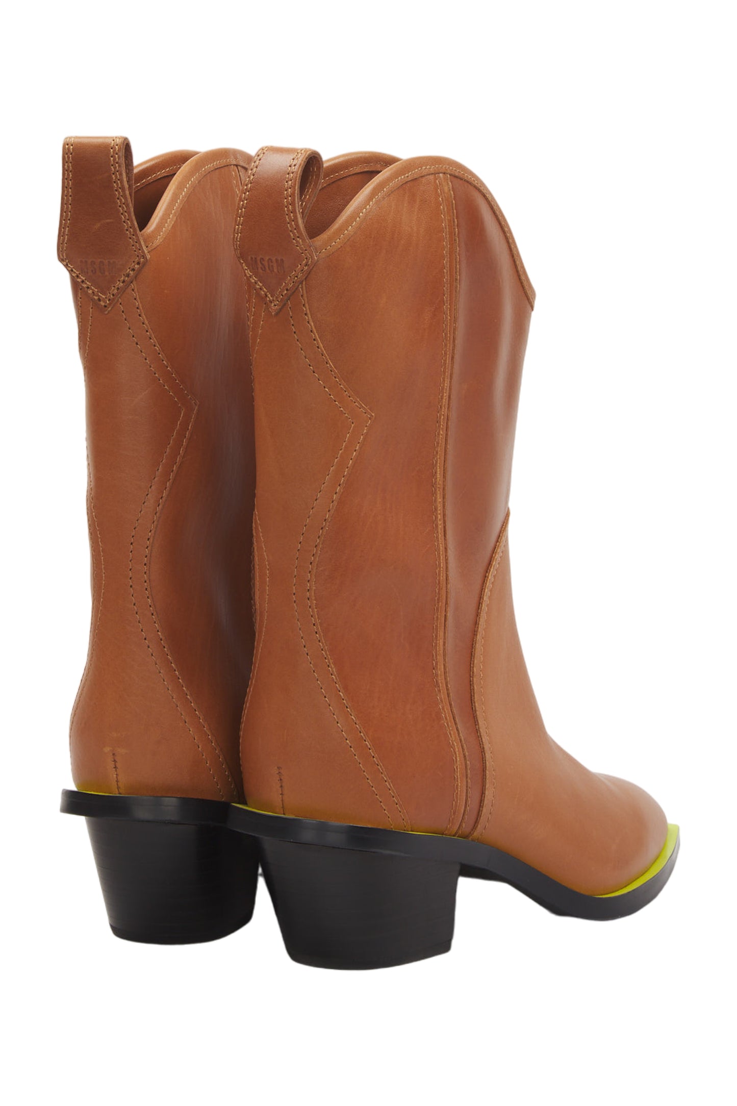 Msgm Ankle Boots Western Boots Cowboy Size 38 Braun