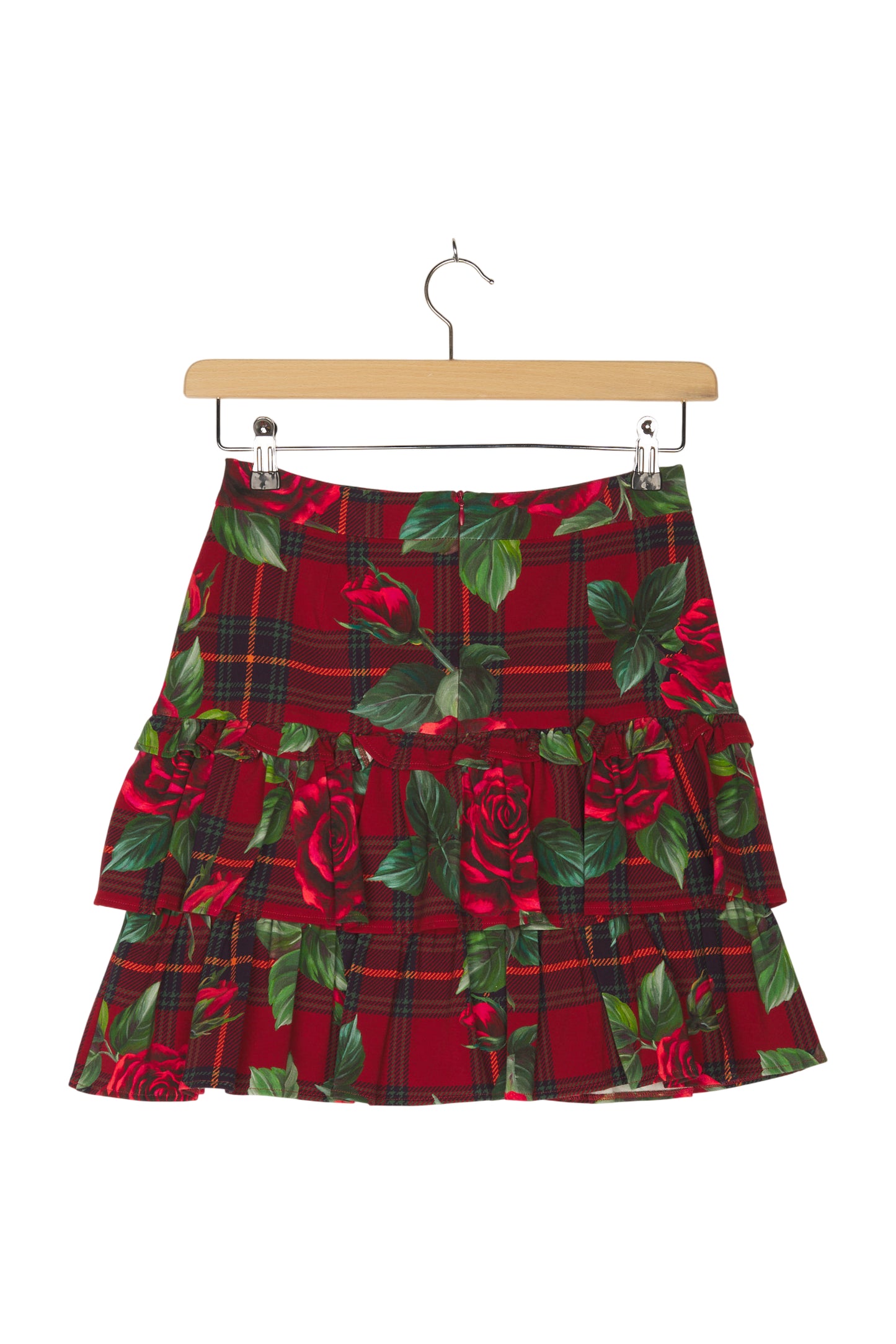 Dolce & Gabbana Rock Stufenrock Kariert Blumen