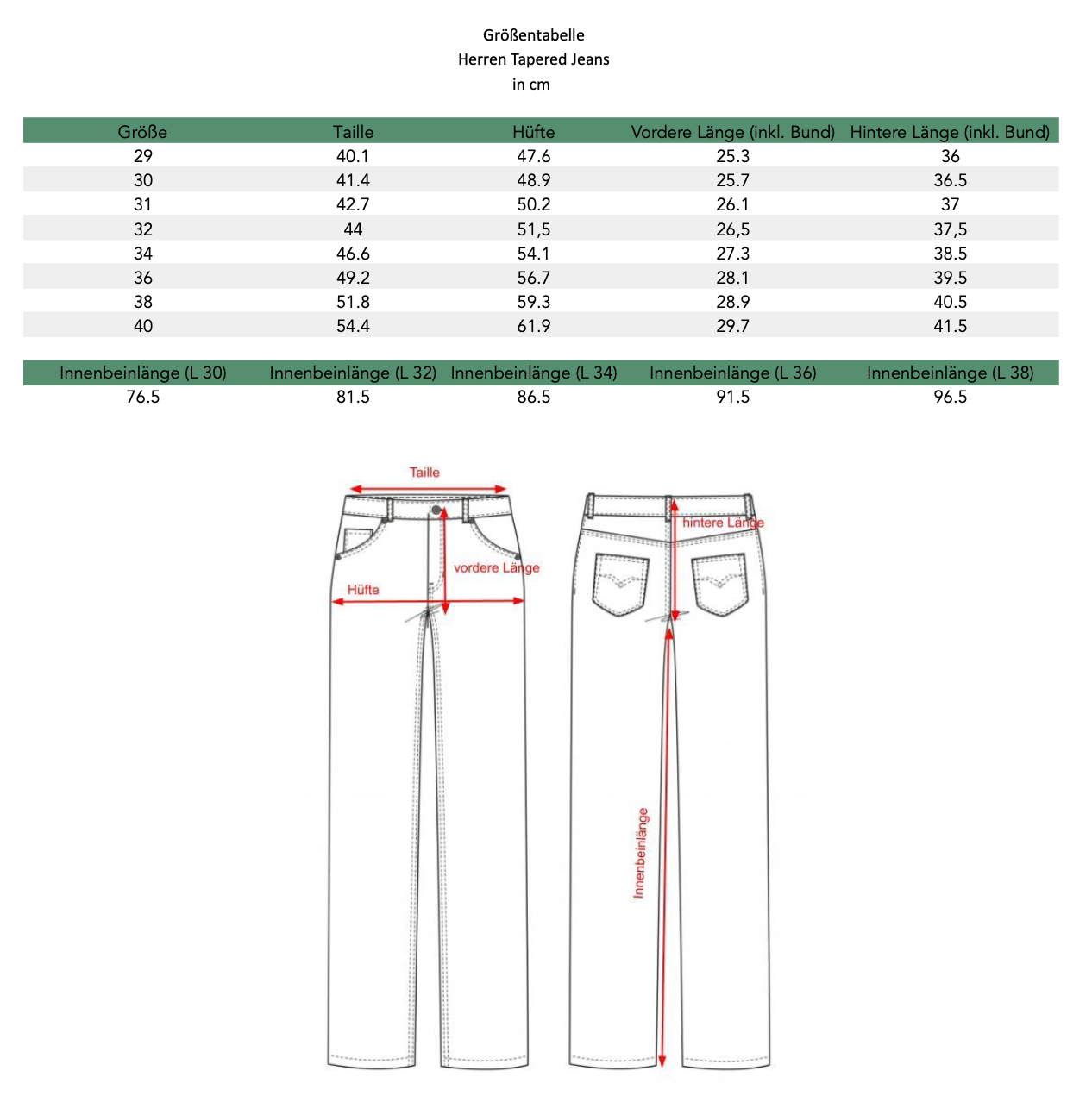 Tapered Fit Jeans für Herren