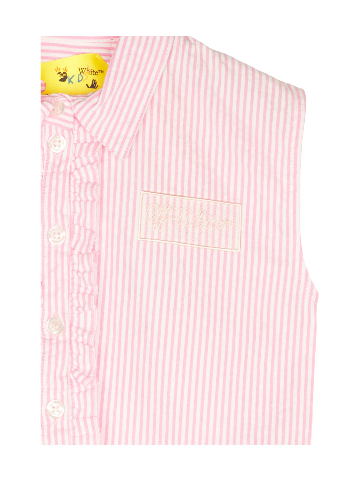 Off-White T-Shirt Bluse ärmellos gestreift
