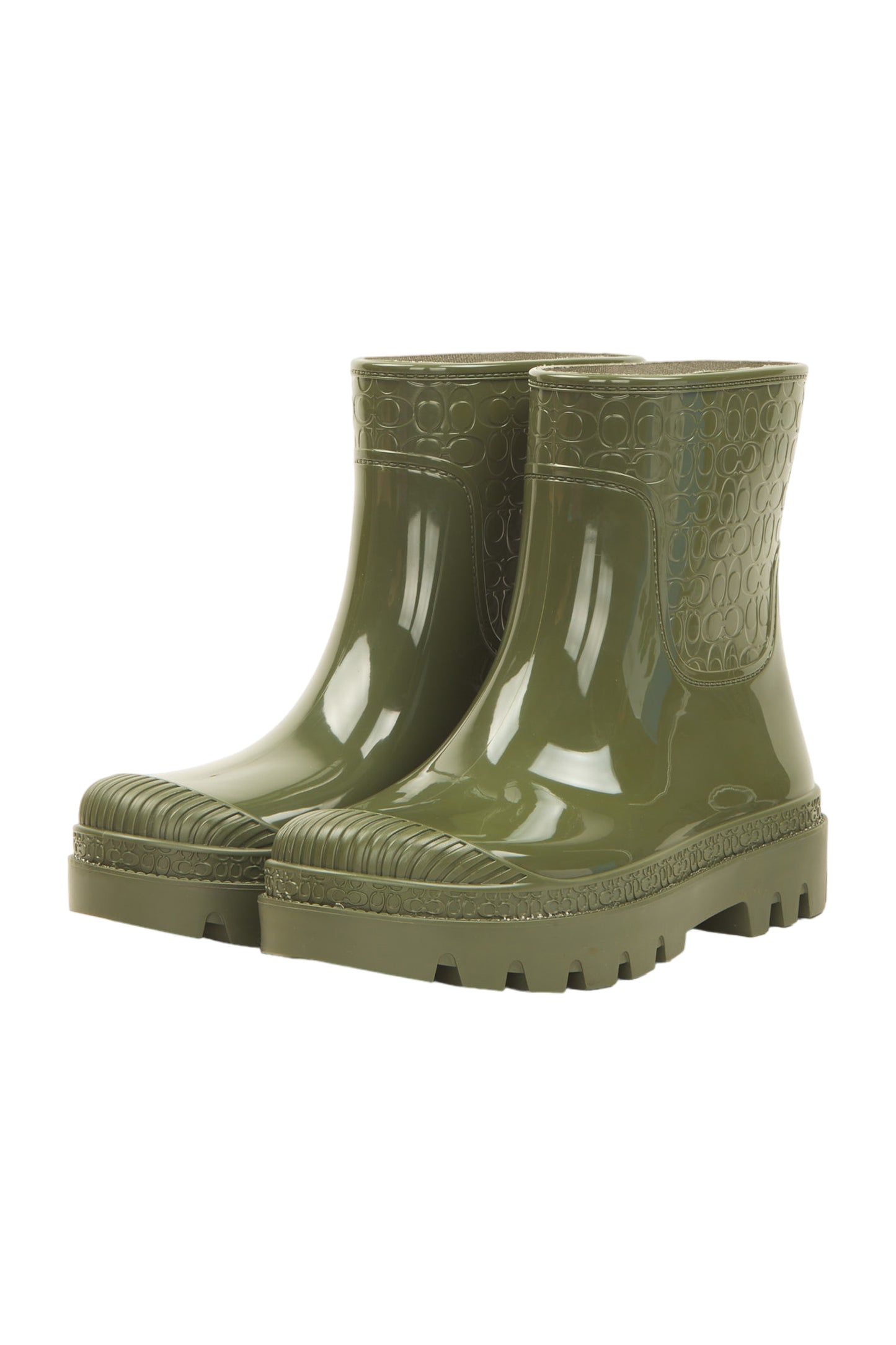 Coach Millie Rain Bootie Gummistiefel Size 40.5 Grün