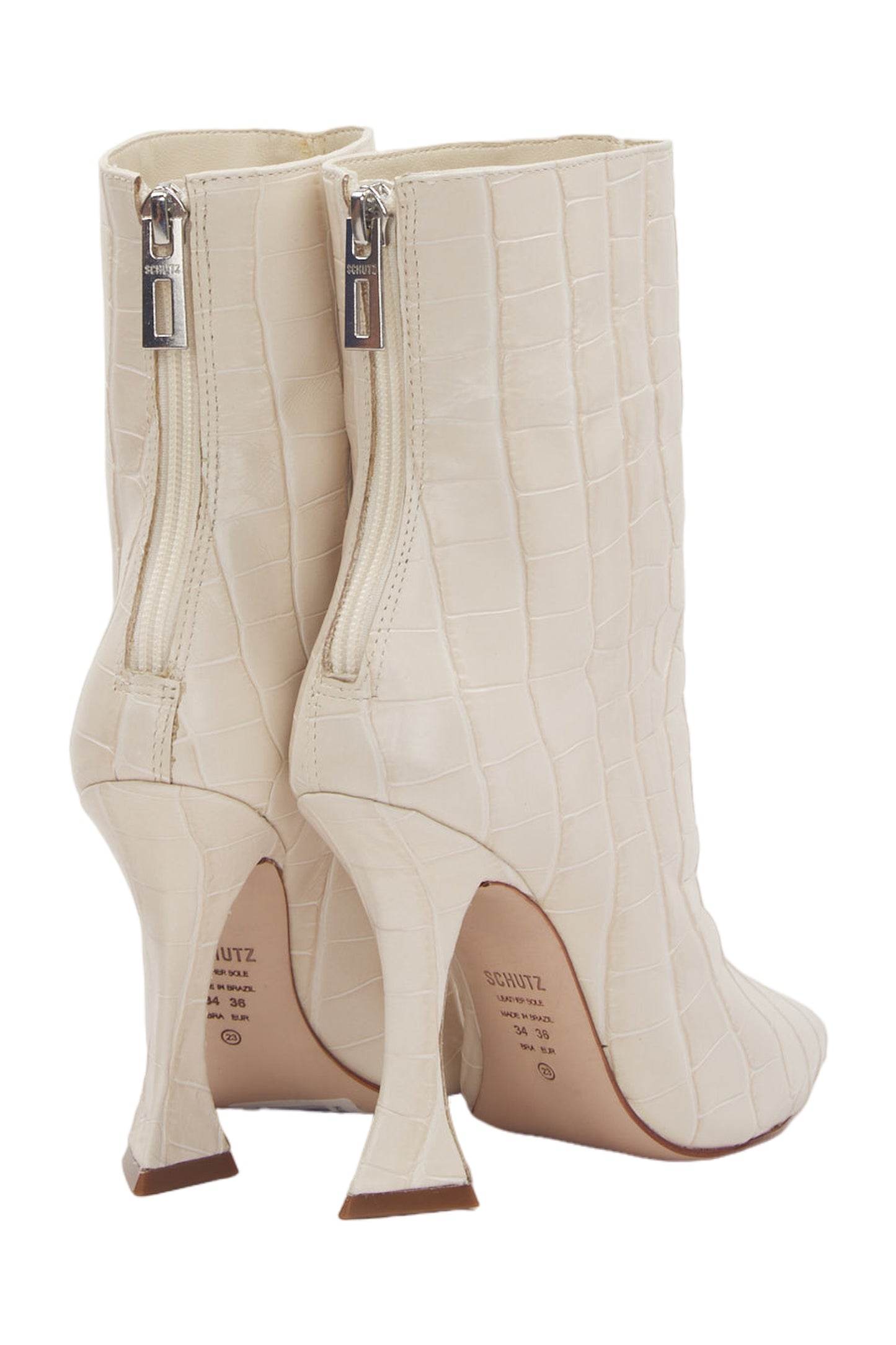 Schutz Ankle Boots High Heels Size 36 Beige