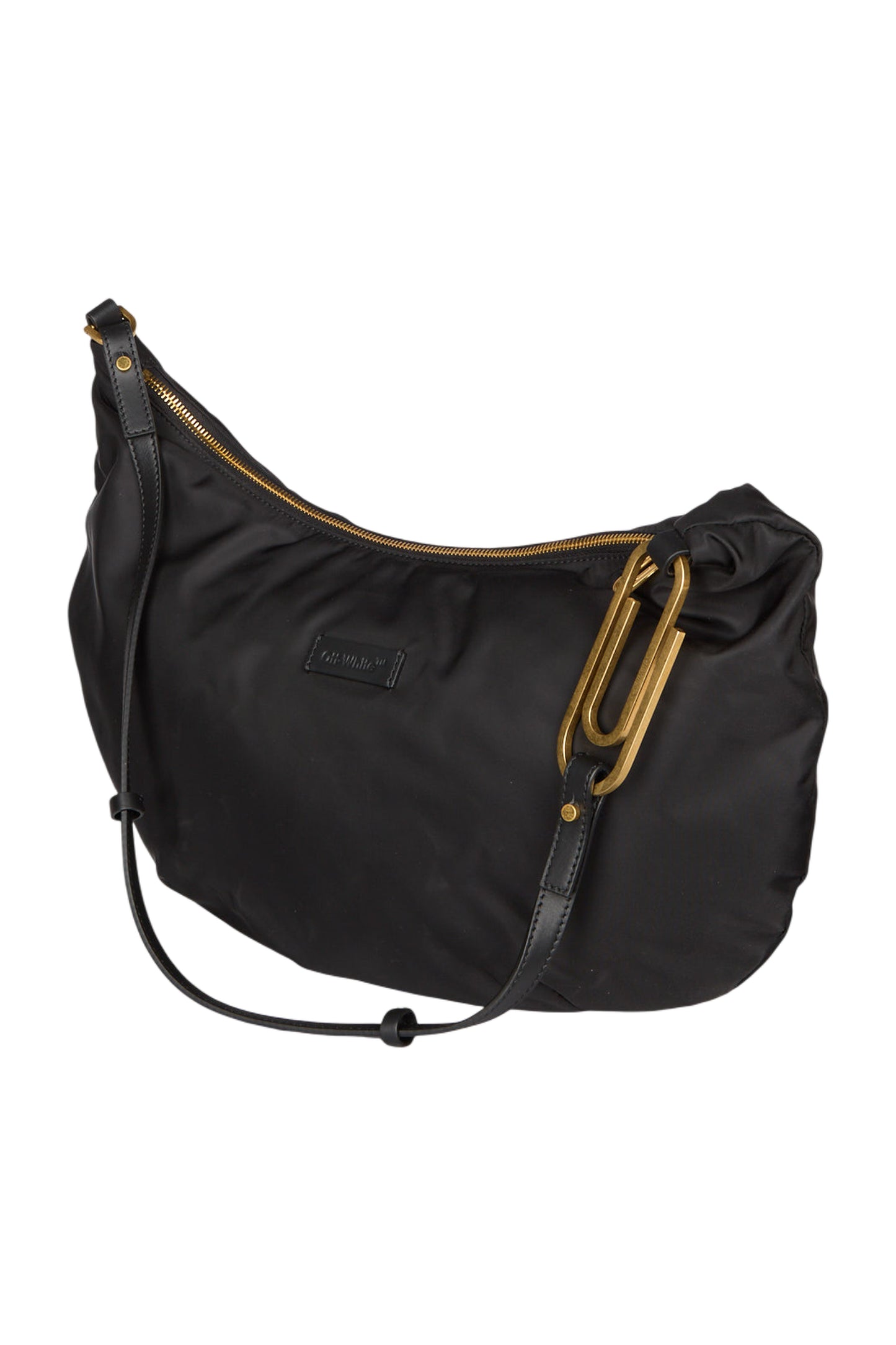 Off White Paperclip Hobo Nylon Handtasche One Size Schwarz