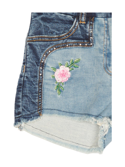 MonnaLisa Shorts Jeansshort Blumen 