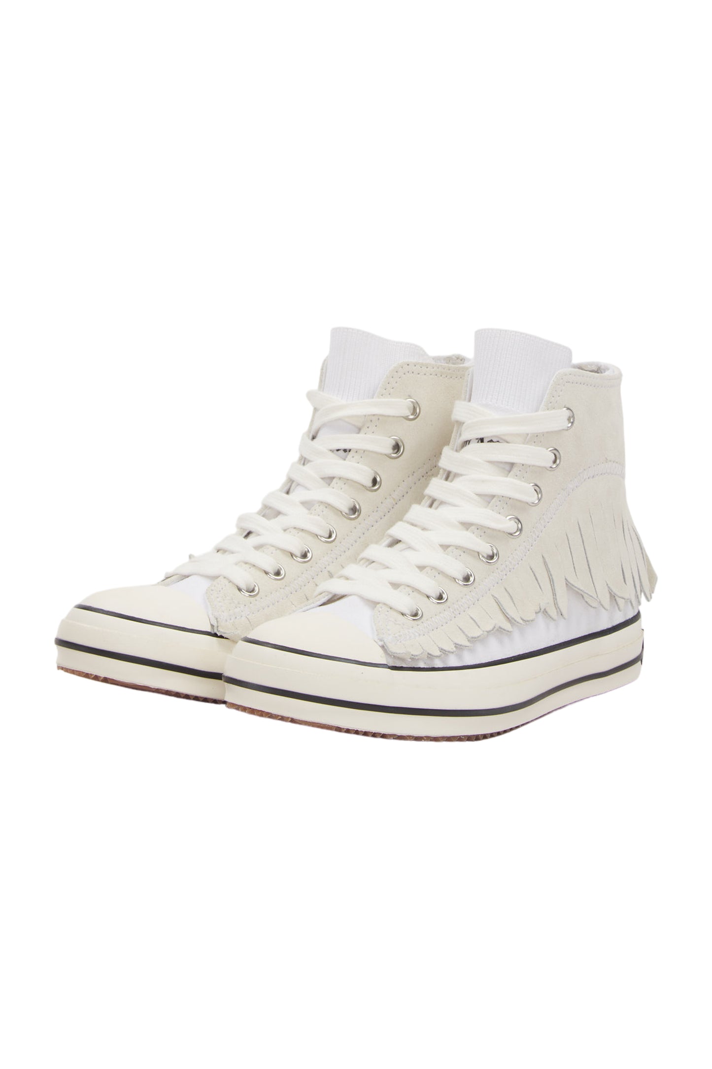 Palm Angels Fringe Sneakers Size 38 Weiß 