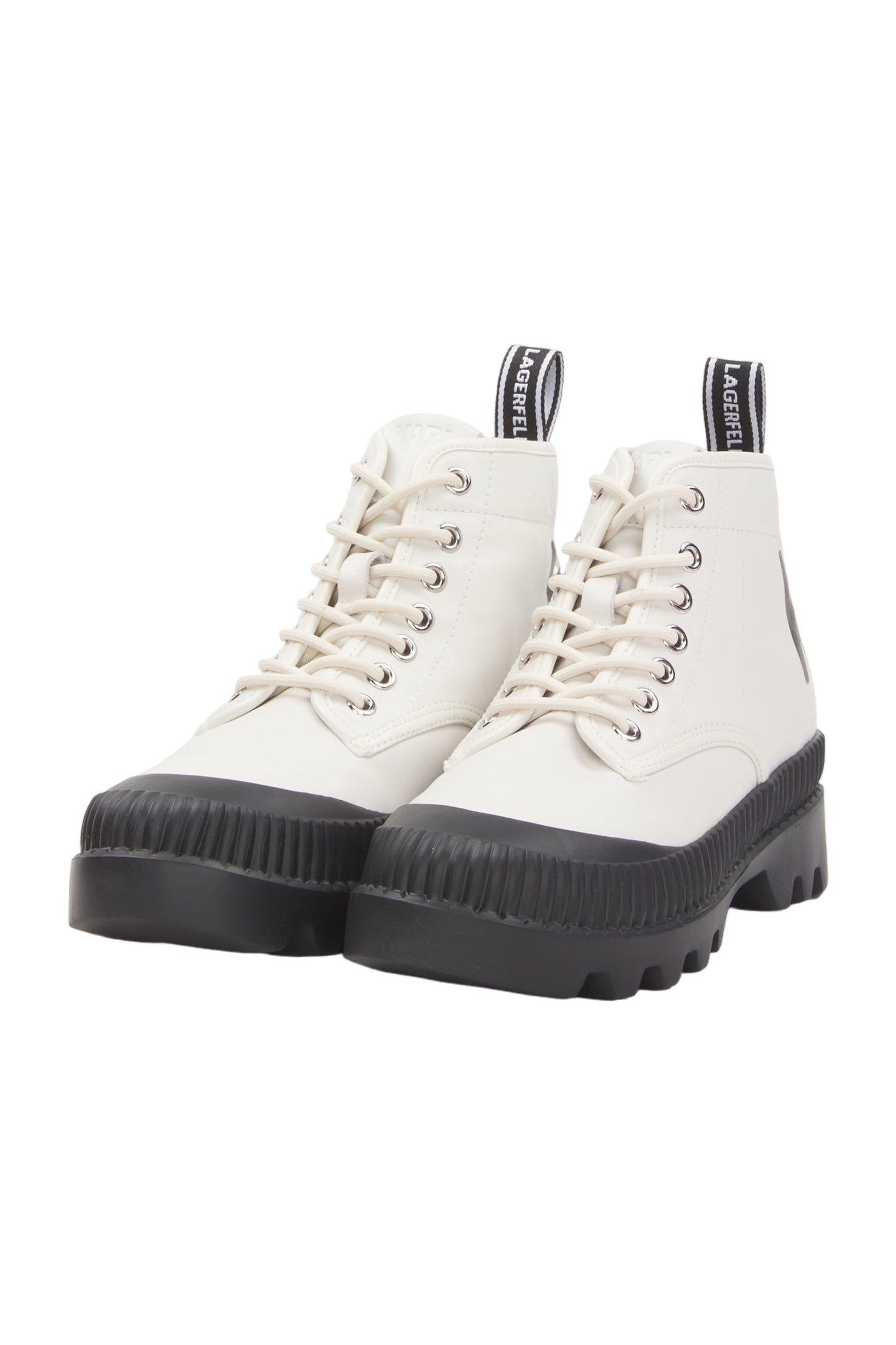 Karl Lagerfeld Schnürstiefeletten Size 38 Weiß 