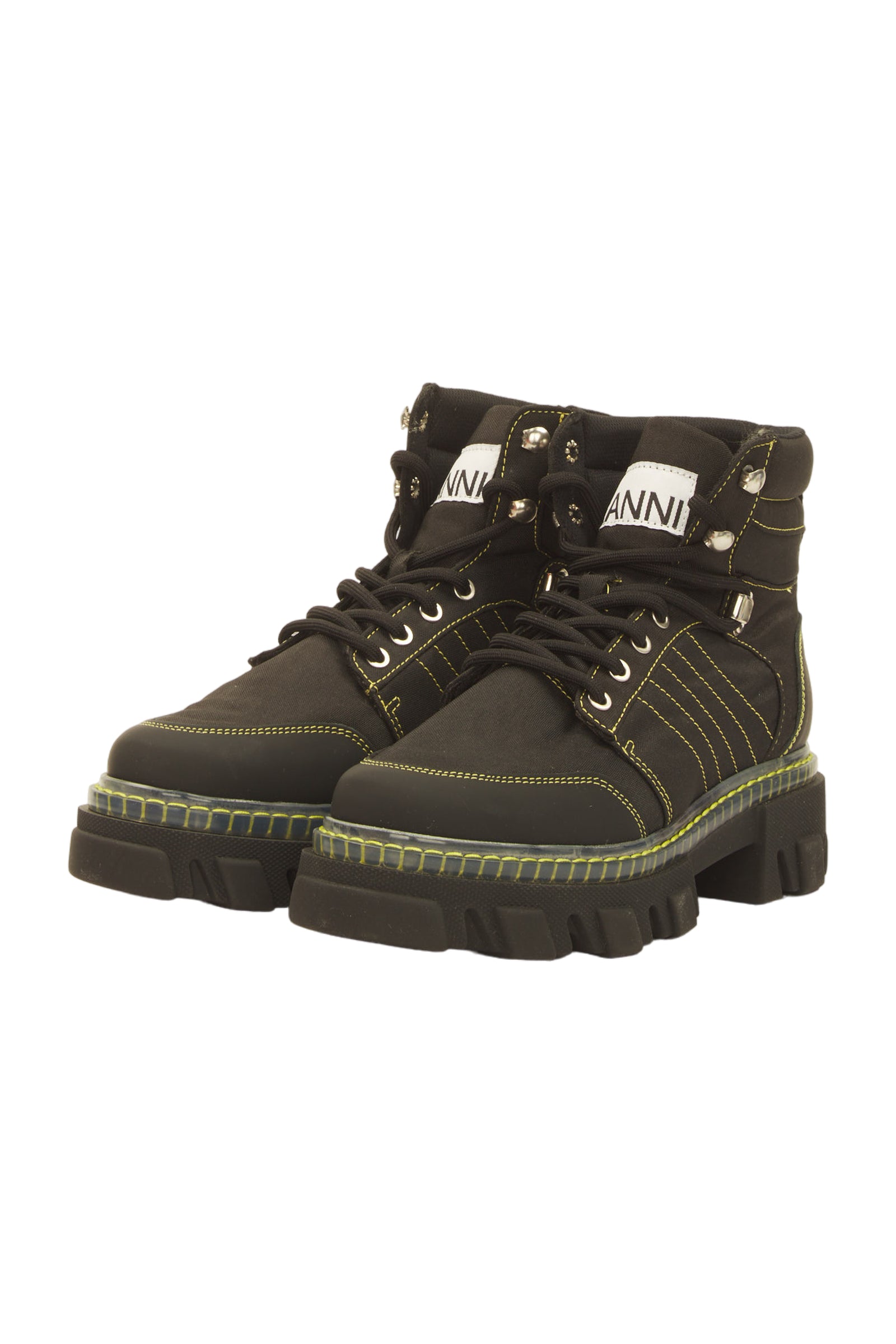 Ganni Schnürstiefeletten Size 37 Schwarz 