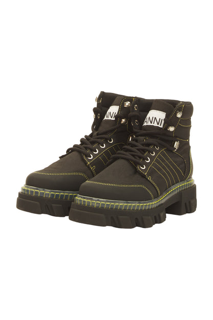Ganni Schnürstiefeletten Size 37 Schwarz 