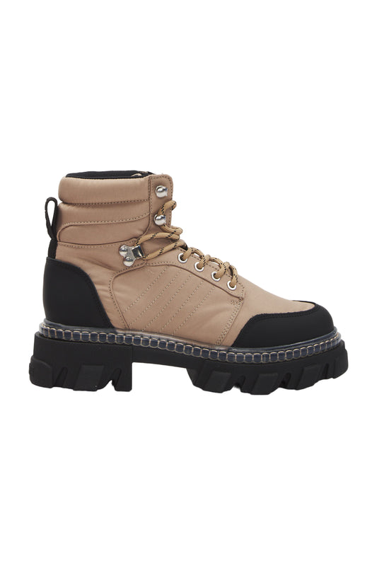 Ganni Schnürstiefeletten Size 36 Beige 