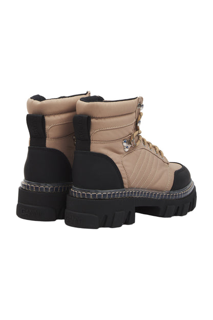 Ganni Schnürstiefeletten Size 36 Beige 