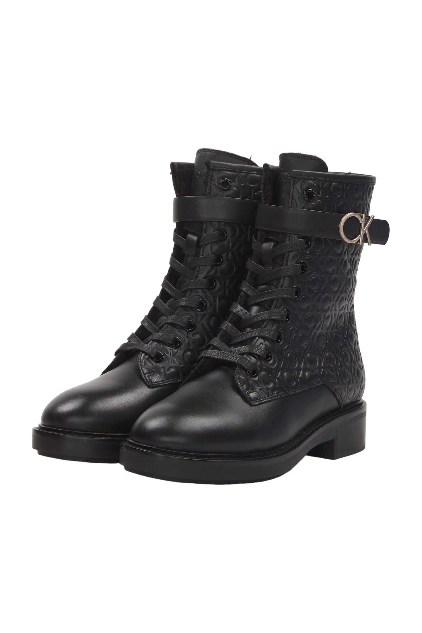 Calvin Klein Schnürstiefeletten Size 36 Schwarz 