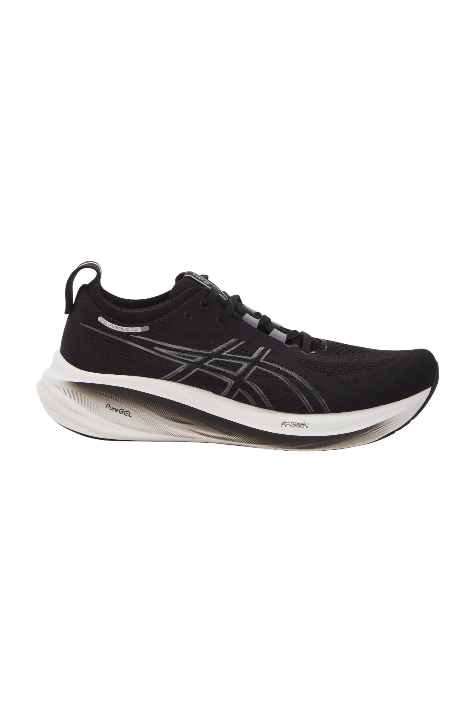 ASICS Gel Nimbus 26 Herren Laufschuhe - Schwarz/Silber
