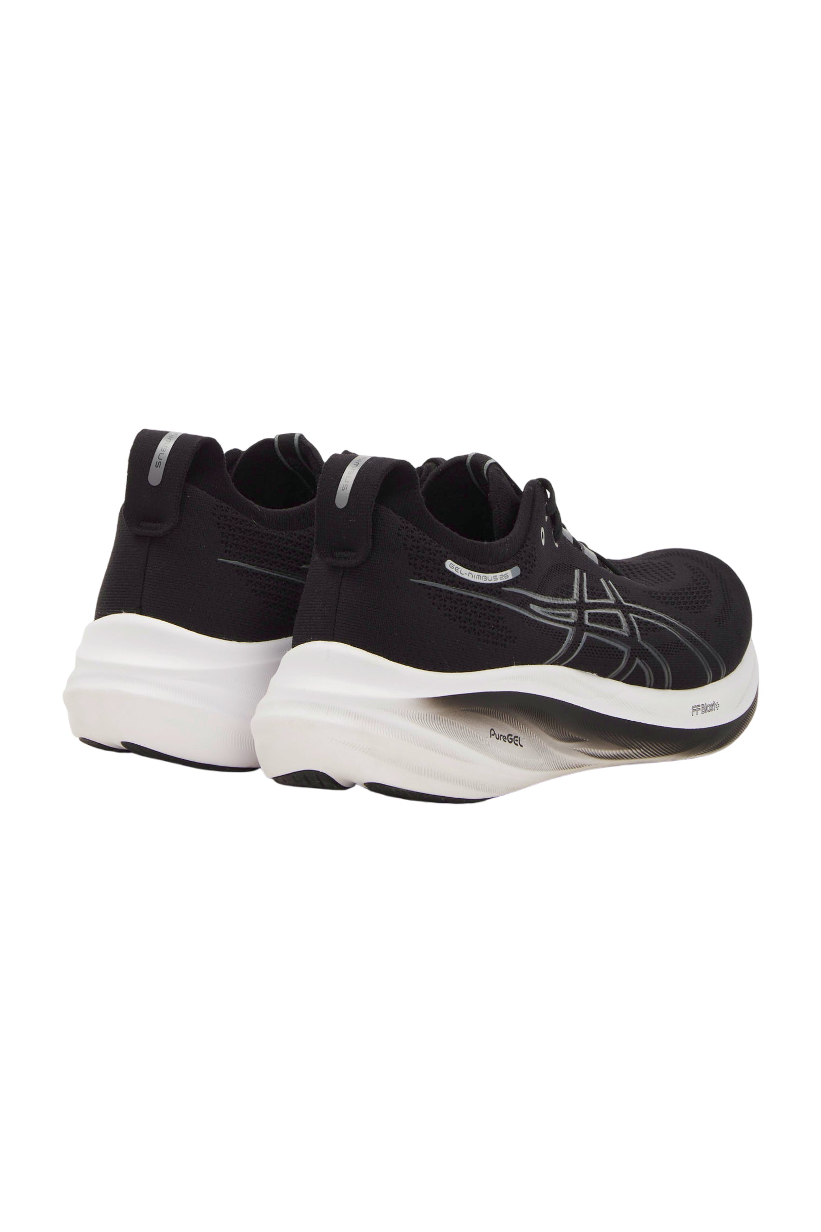 ASICS Gel Nimbus 26 Herren Laufschuhe - Schwarz/Silber