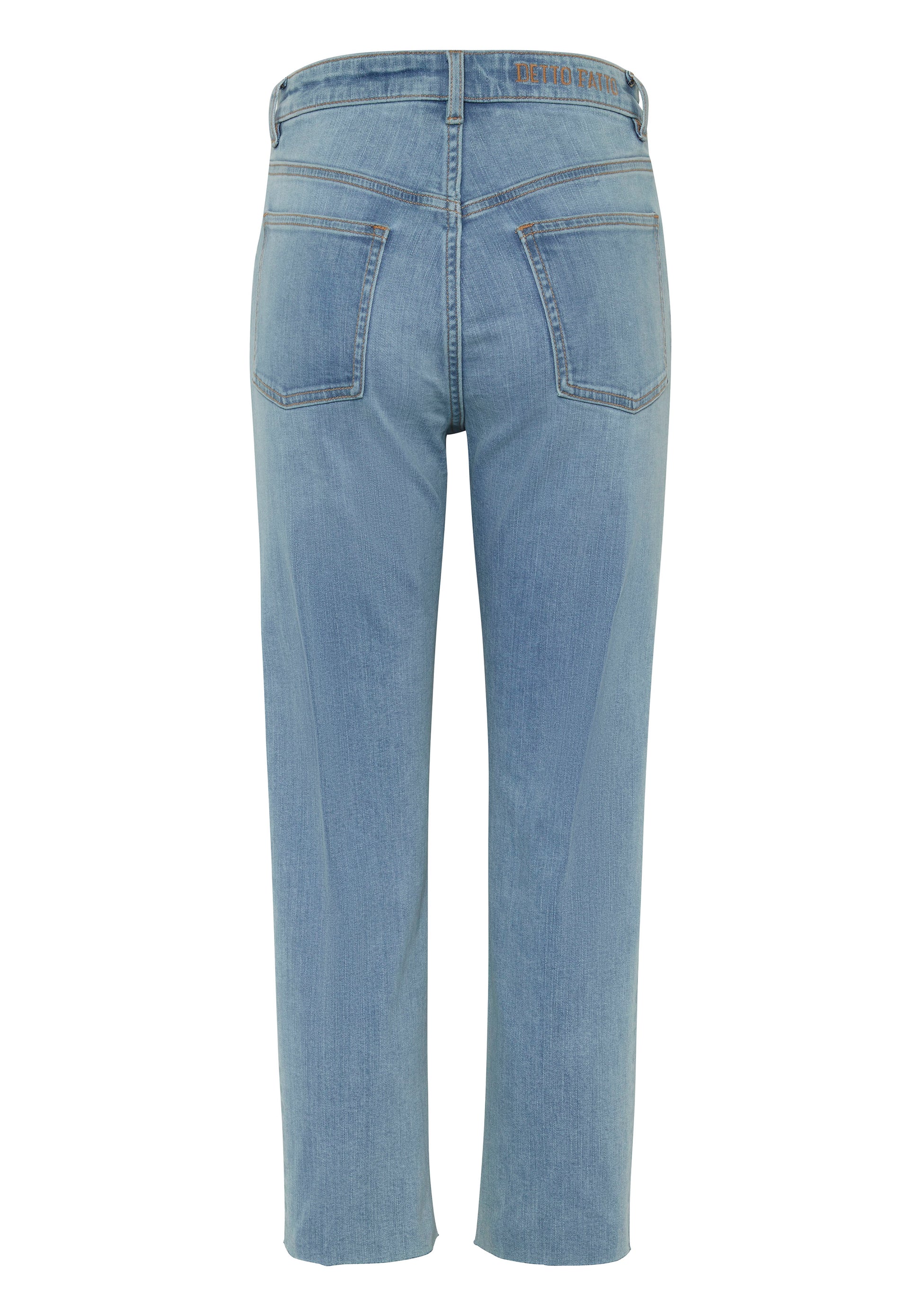Detto Fatto Woman High Waist Cropped Straight Women, Jeans, Comfort Fit 40 Light Blue