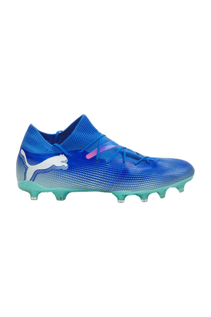 PUMA Future 7 Match FG/AG Herren Fußballschuhe - Bluemazing/Weiß/Electric Peppermint