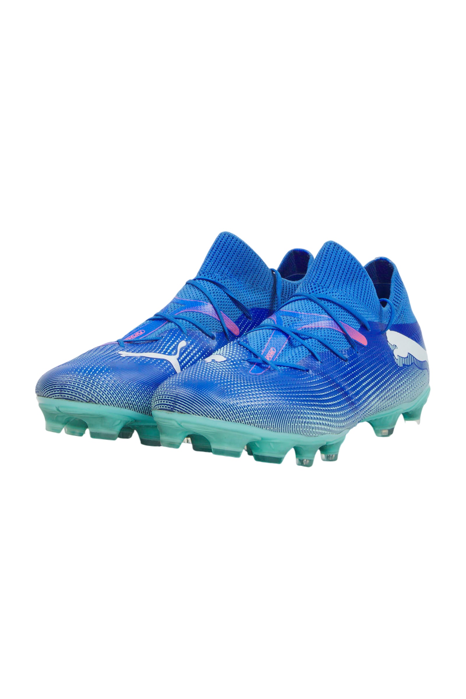 PUMA Future 7 Match FG/AG Herren Fußballschuhe - Bluemazing/Weiß/Electric Peppermint