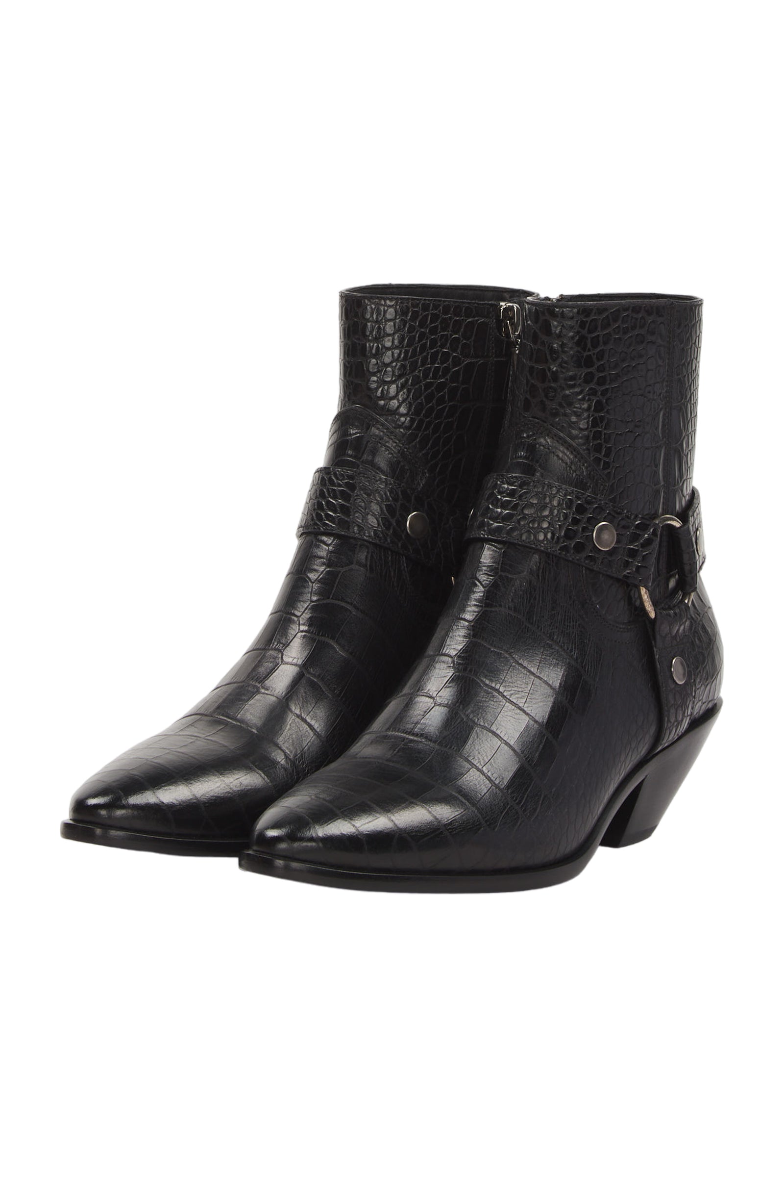 Saint Laurent Ankle Boots Size 40 Schwarz 