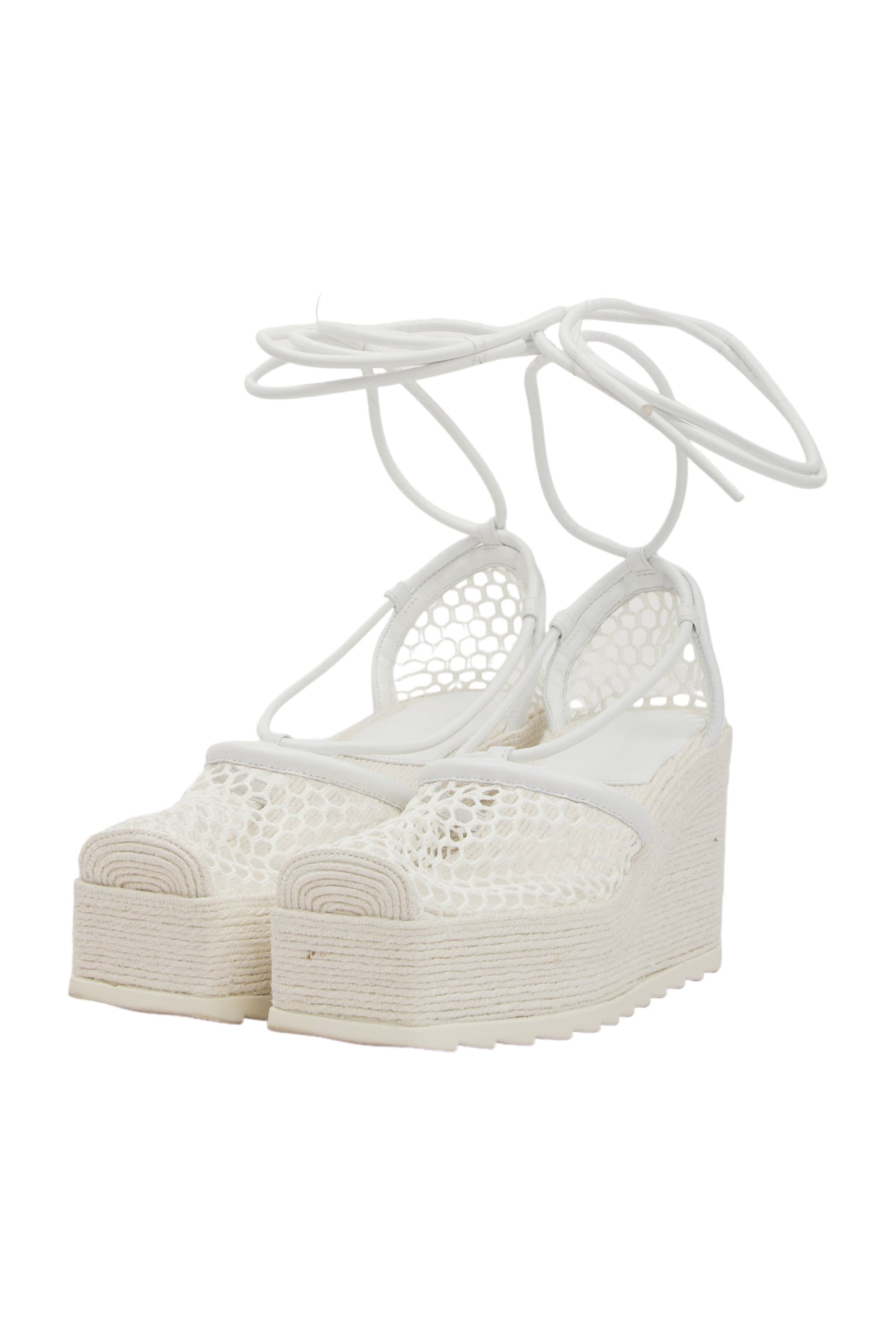 Bottega Veneta Keilsandaletten Size 40 Weiß 