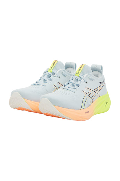 Asics Gel-Nimbus 26 Damen Laufschuhe - Cool Grey/Safety Yellow