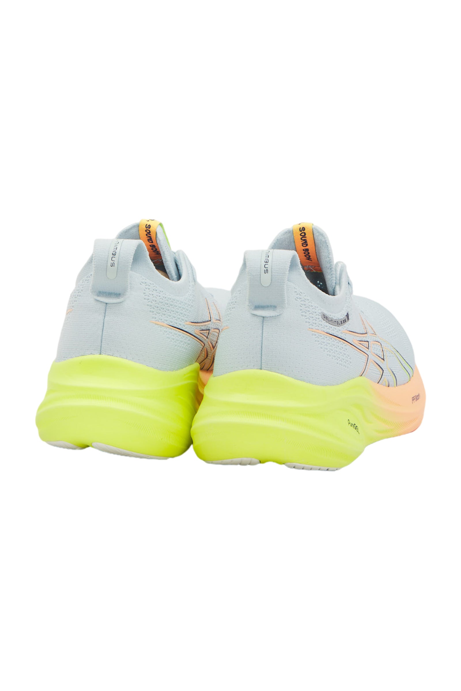 Asics Gel-Nimbus 26 Damen Laufschuhe - Cool Grey/Safety Yellow