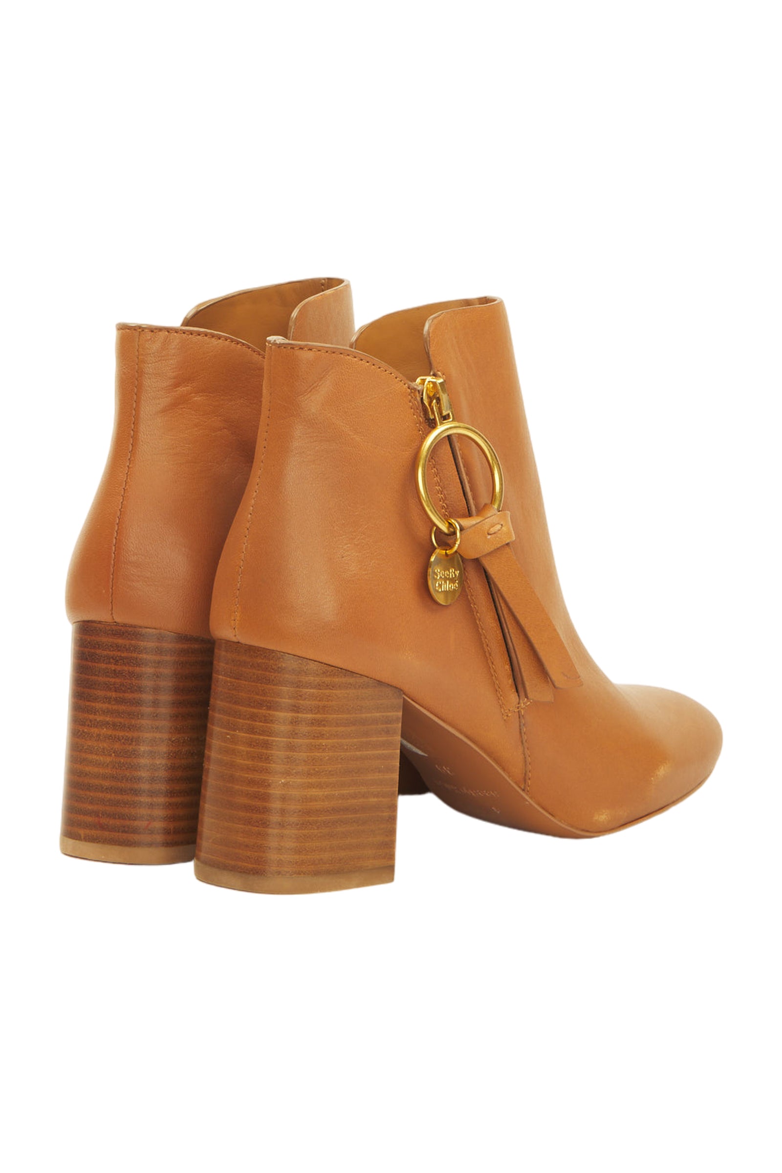 See By Chloé Ankle Boots Size 39 Bronze 