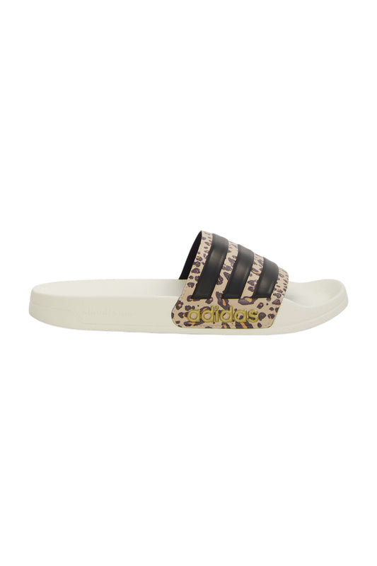 Adidas Adilette Comfort Badepantoffel Damen - Beige/Leo Print