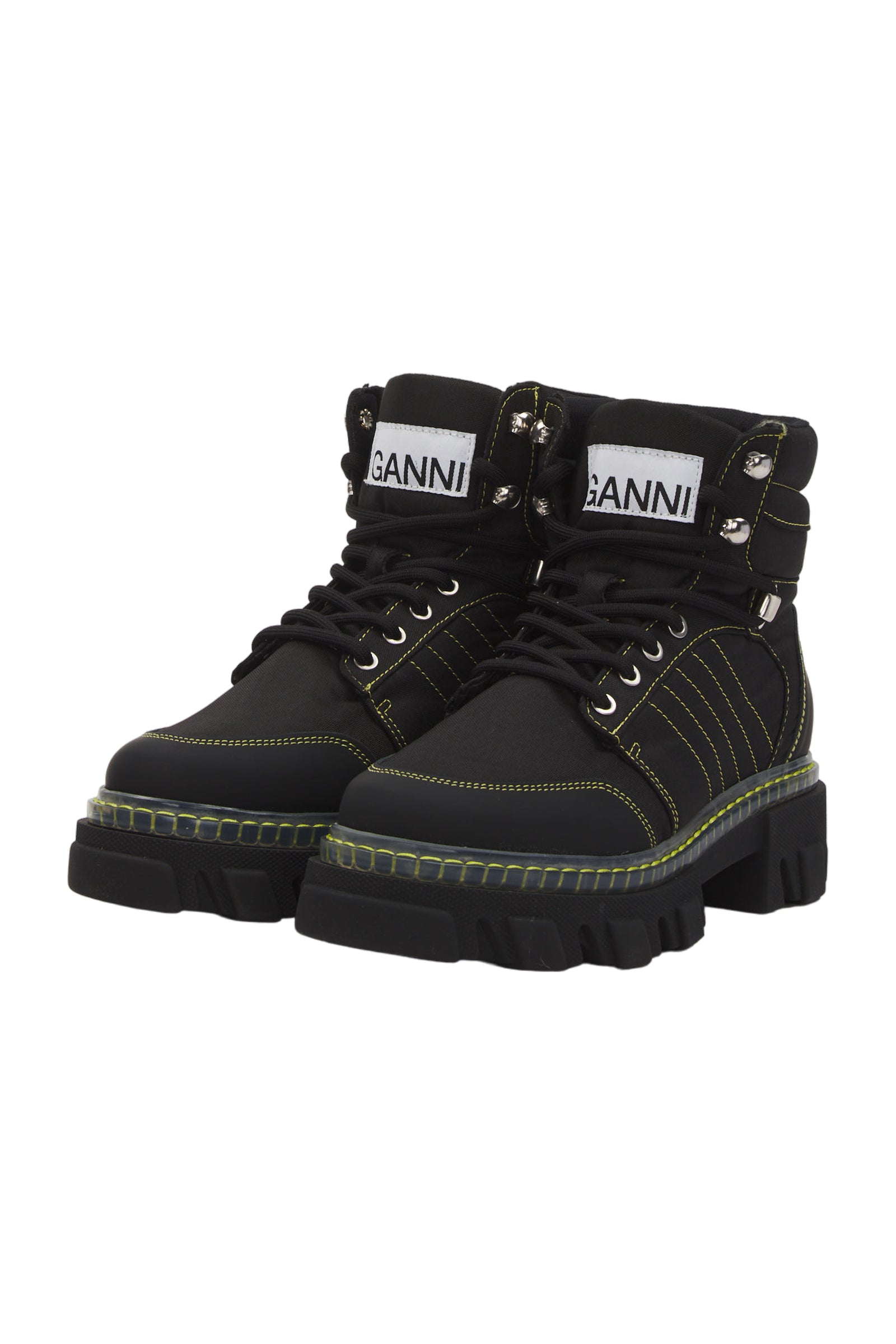 Ganni Schnürstiefeletten Size 37 Schwarz 