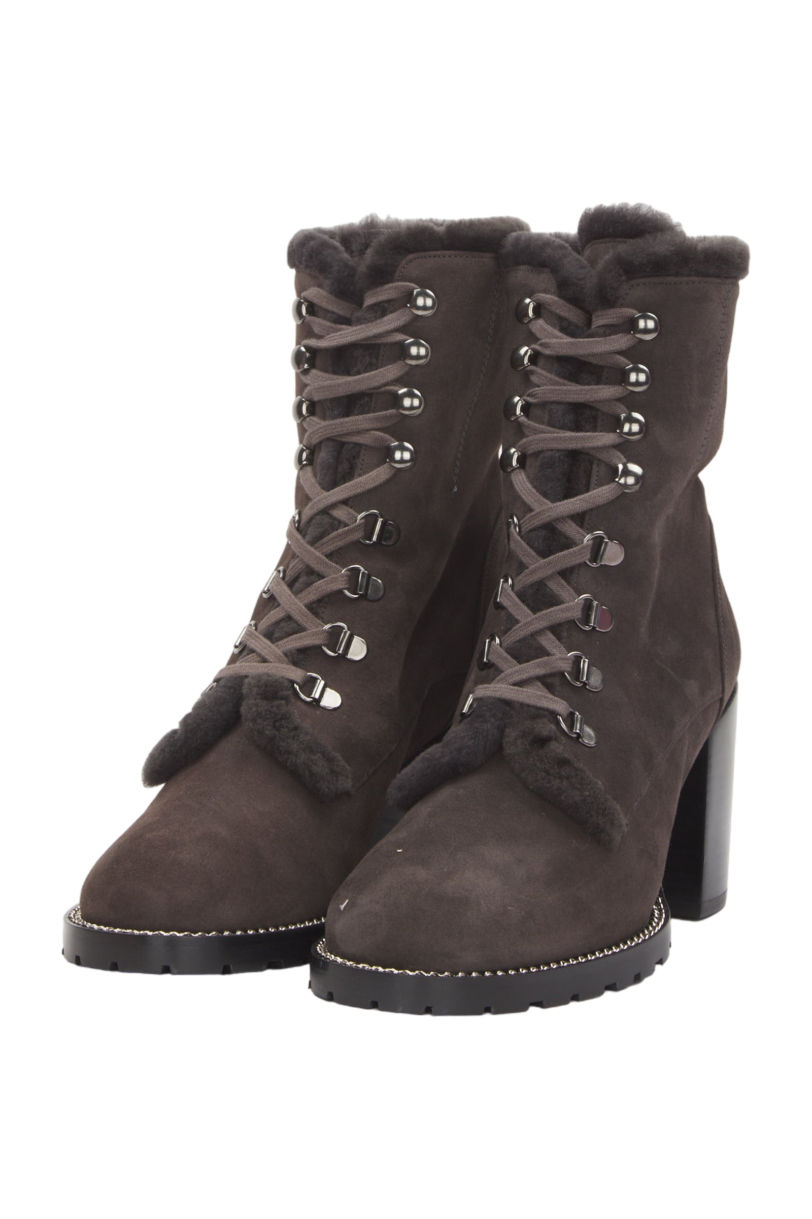 Stuart Weitzman Schnürstiefeletten Size 40 Grau  