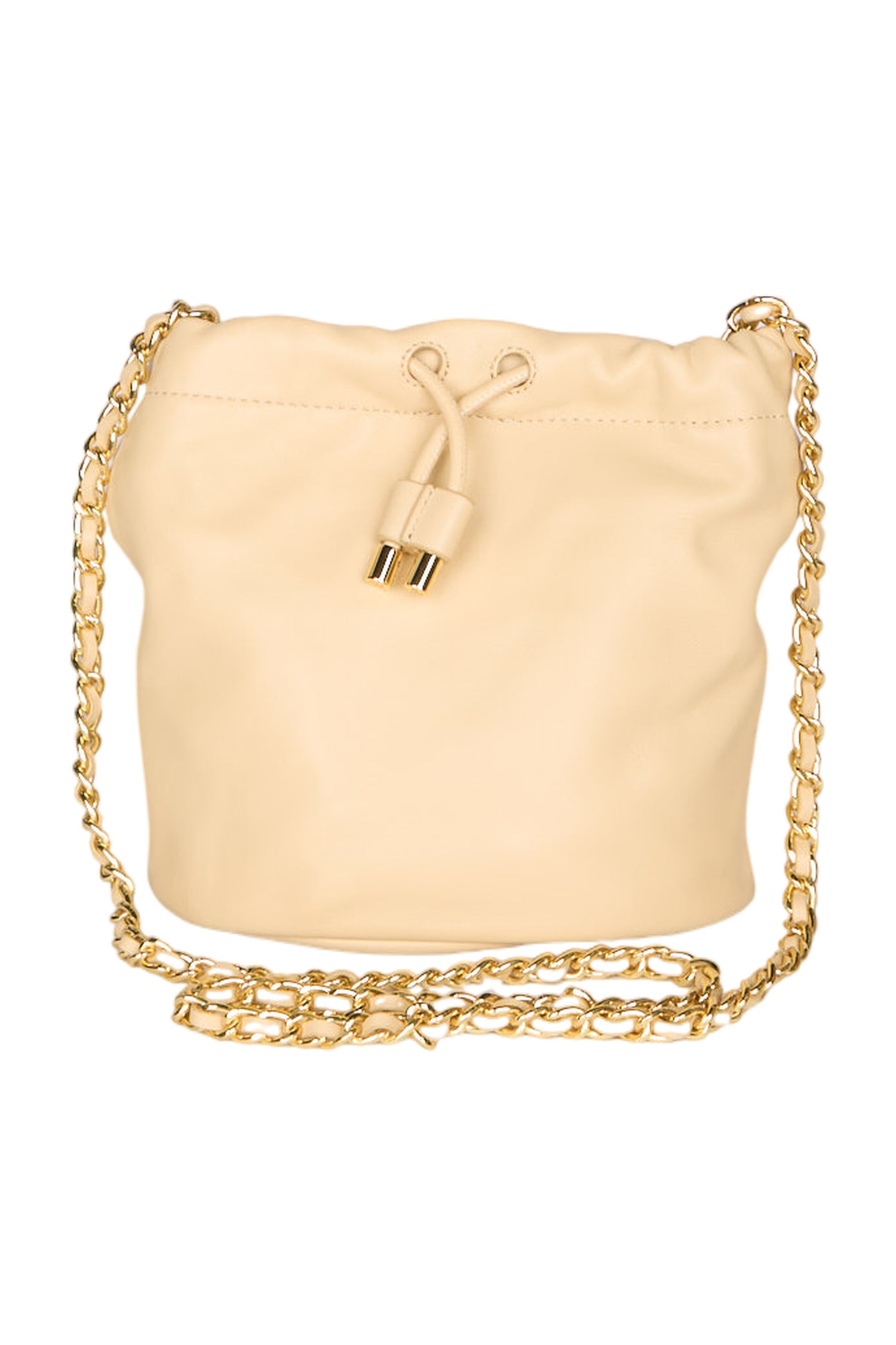 Lauren Ralph Lauren Nappa Leder Medium Emmy Bucket Handtasche - Pergament Resort Beige