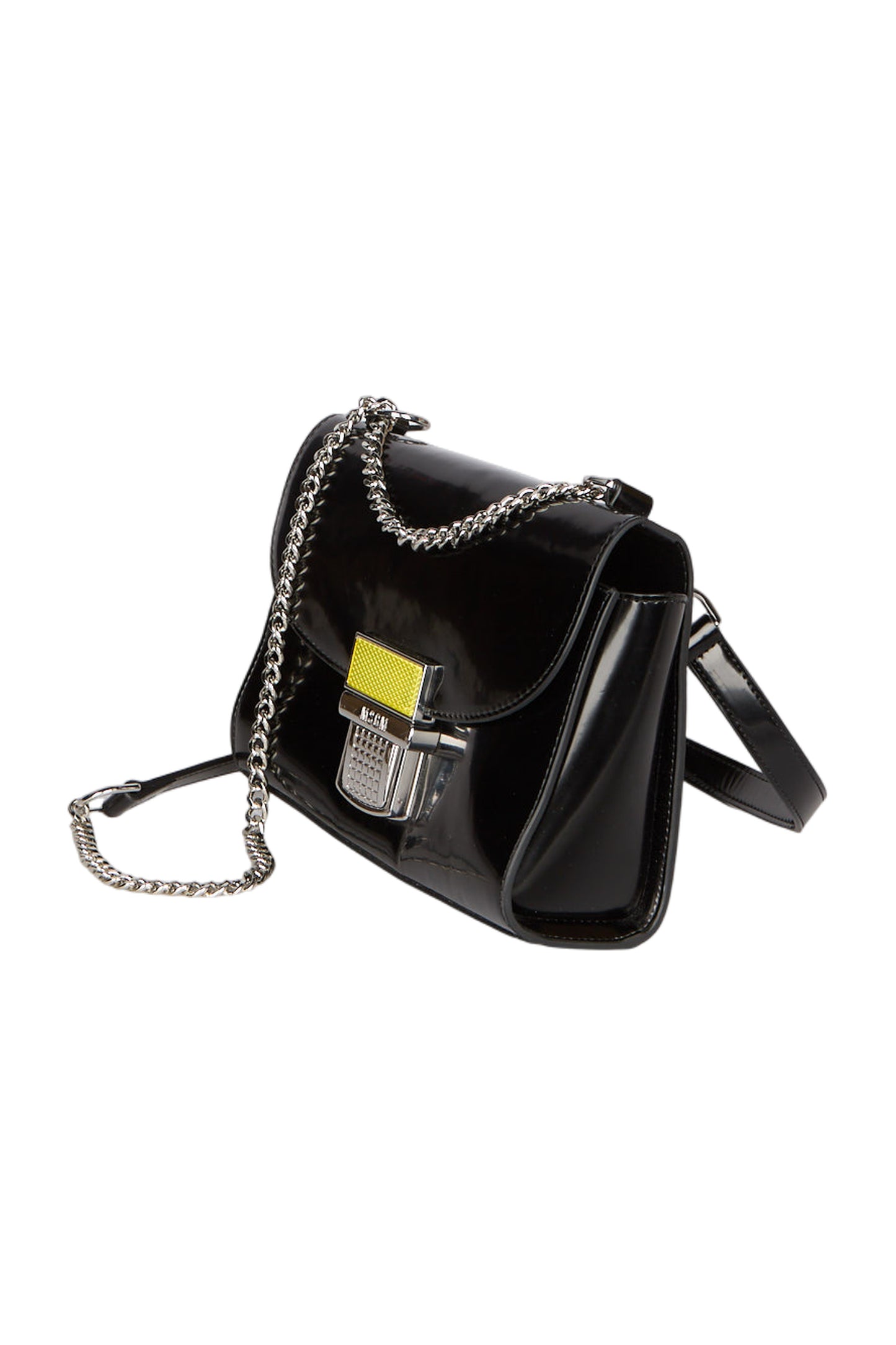  MSGM Handtasche Umhängetasche aus Kunstleder in Schwarz
