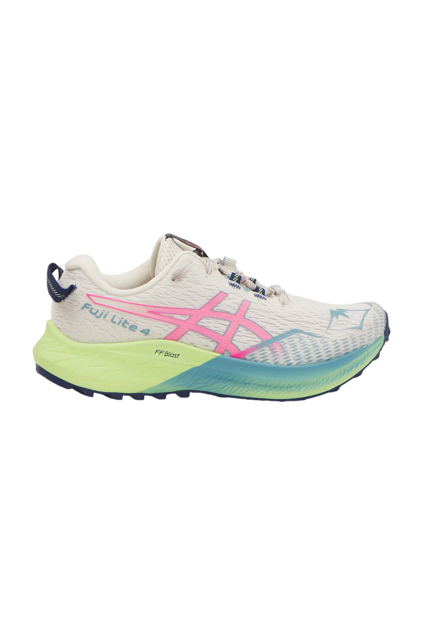 Asics Fuji Lite 4 Damen Laufschuhe - Birch/Hot Pink