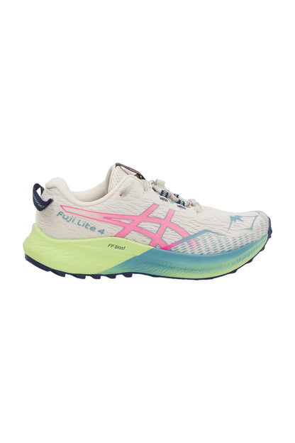 Asics Fuji Lite 4 Damen Laufschuhe - Birch/Hot Pink