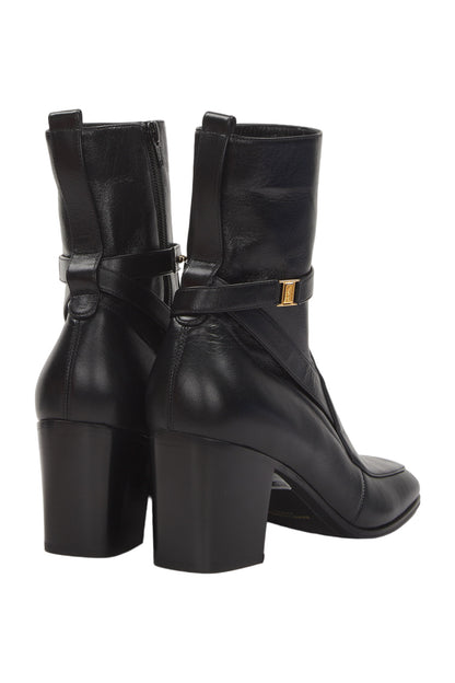 Saint Laurent Ankle Boots Size 40 Schwarz 
