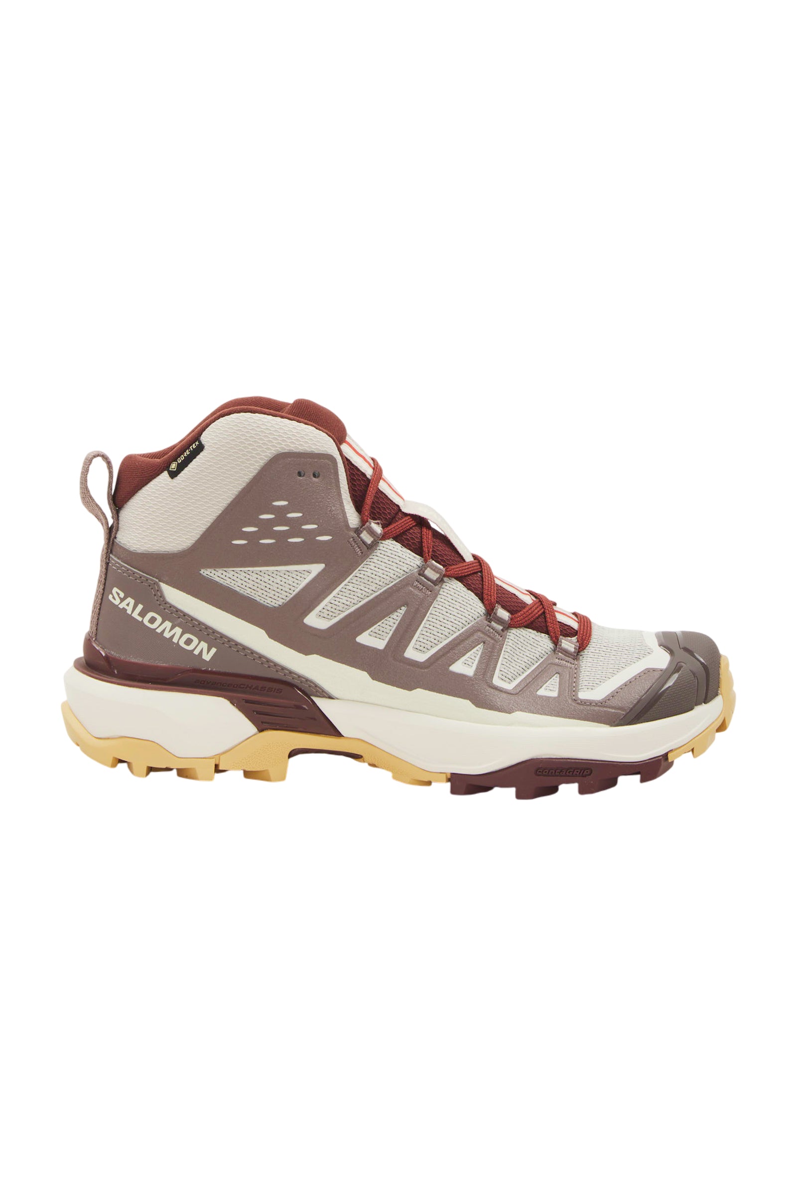 Salomon X ULTRA 360 EDGE MID GTX Damen Wanderschuhe - Silver Cloud/Iron/Rum Raisin