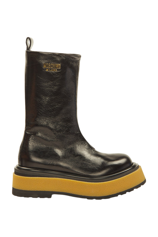 Moschino Stiefel Boots Größe 37 Schwarz 