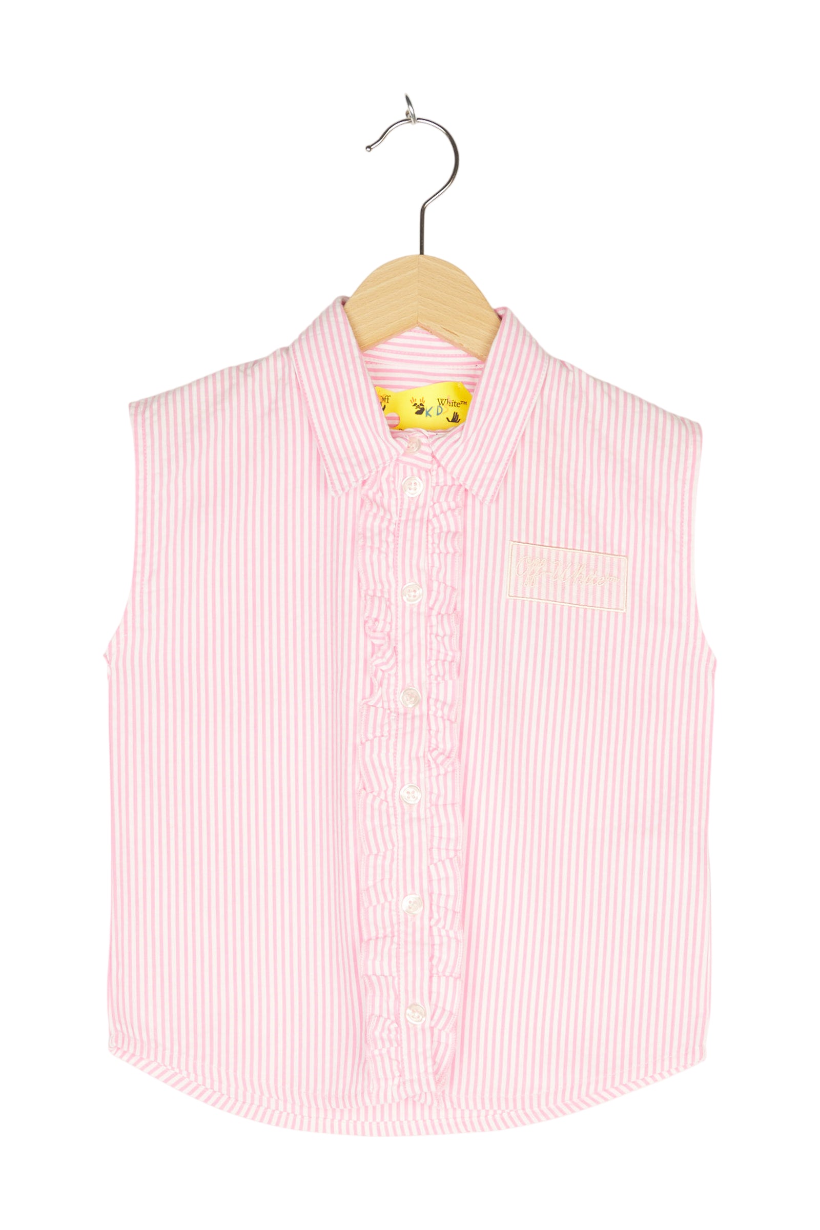 Off-White T-Shirt Bluse ärmellos gestreift