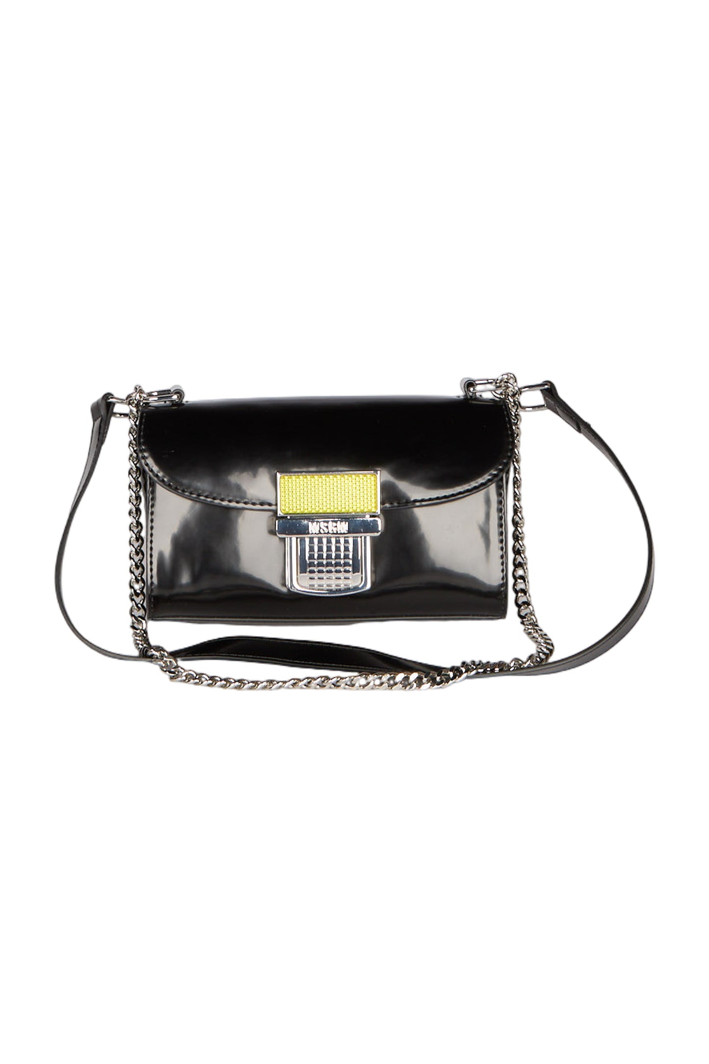  MSGM Handtasche Umhängetasche aus Kunstleder in Schwarz