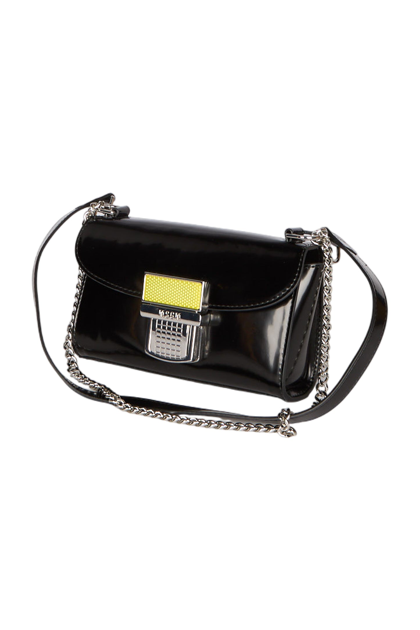  MSGM Handtasche Umhängetasche aus Kunstleder in Schwarz