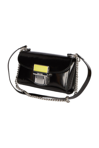  MSGM Handtasche Umhängetasche aus Kunstleder in Schwarz