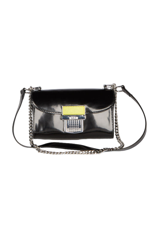  MSGM Handtasche Umhängetasche aus Kunstleder in Schwarz