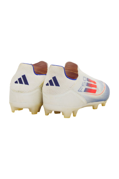 adidas Adizero F50 Pro Laceless FG Herren Fußballschuhe, Wolke Weiß Solar Rot Lucid Blau