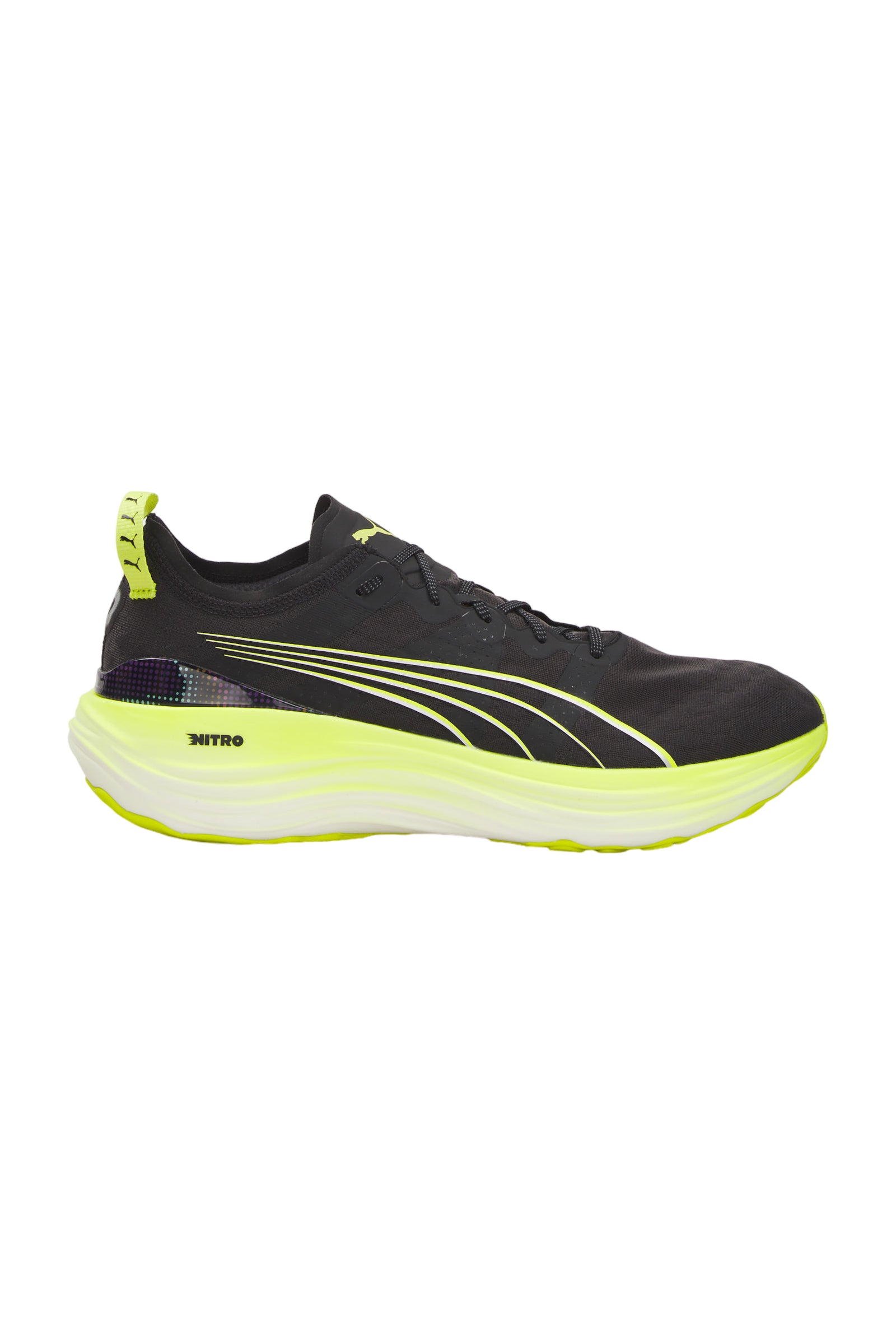 Puma Foreverrun Nitro Herren Laufschuhe - Schwarz/Limettengrün/Mineralgrau